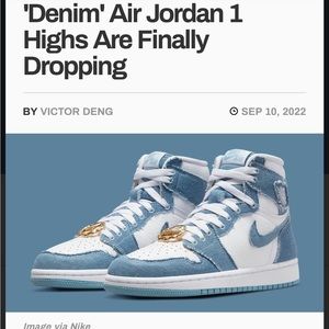 Nike Air Jordan 1 Retro in Denim size 8 NWT